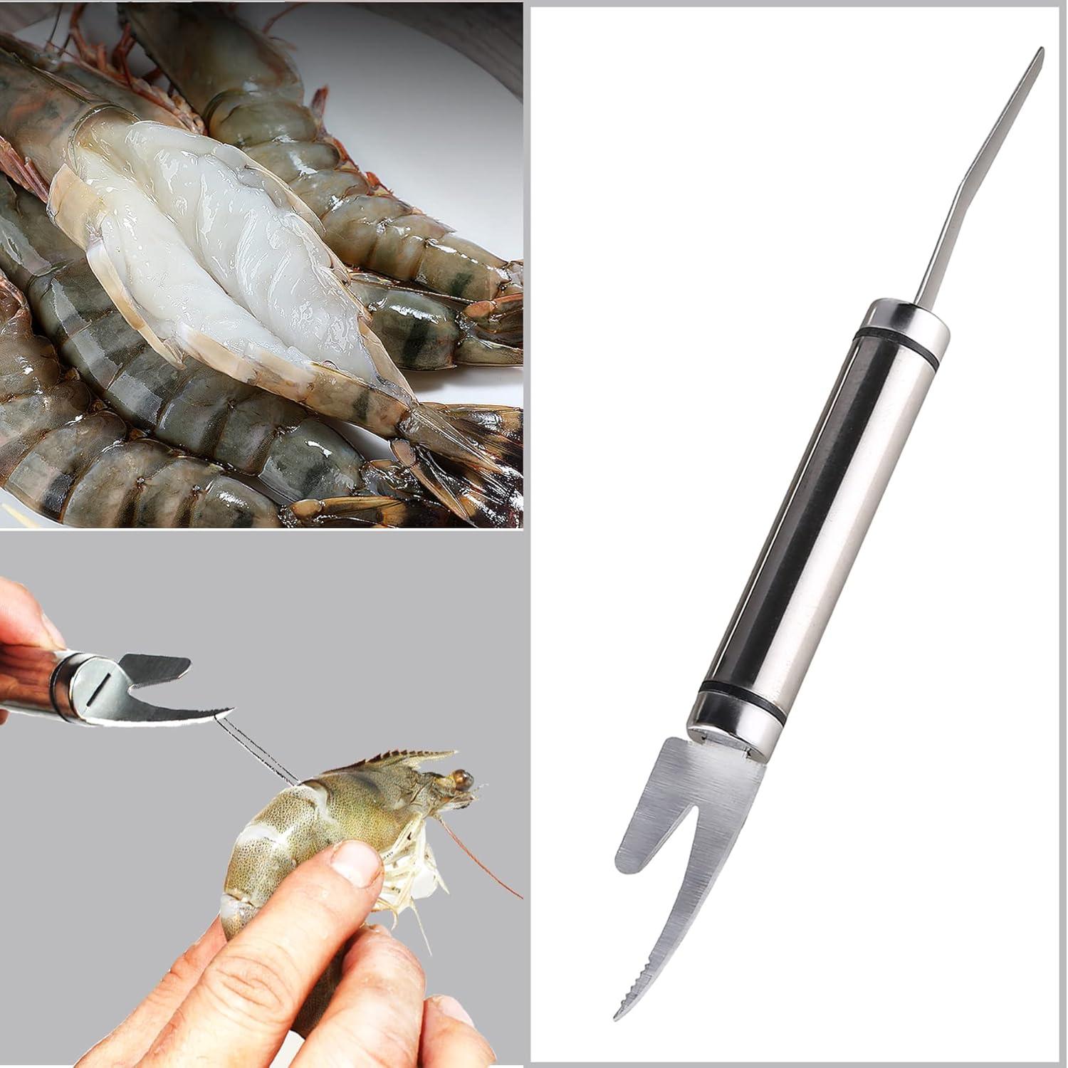 3 count Multifunctional Shrimp Peeler, 5 In 1 Multifunctional Shrimp Line Fish Maw ,Shrimp Deveiner Tool Shrimp Cleaner