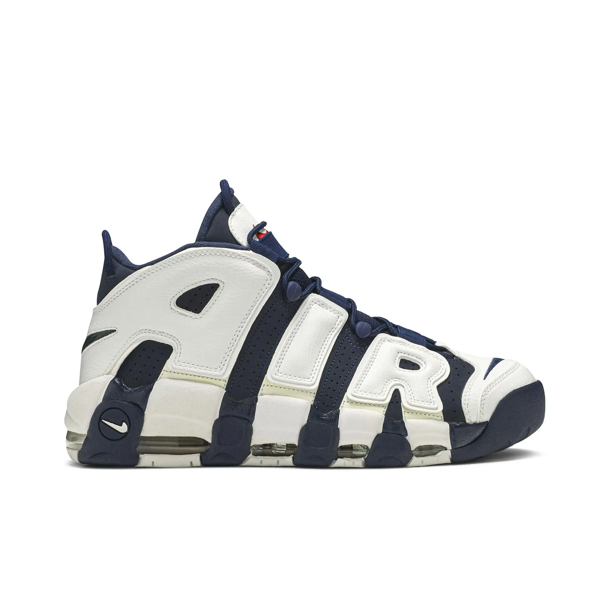 Nike Air More Uptempo 'Olympic' 2012 (Unisex) Midnight Navy/Midnight Navy-White-Sport Red basketball shoes 414962 401