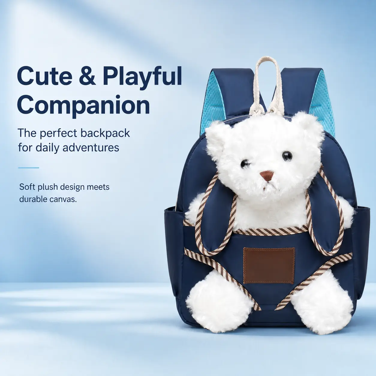 Detachable Teddy Bear Plush toy Children Backpack, Soft Stuffed Animals, Casual Kids Mini Backpack Holiday Birthday Gift