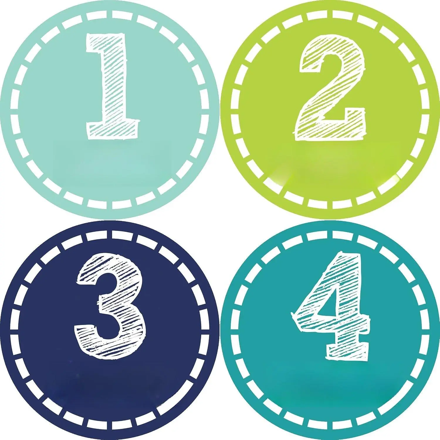 Monthly Milestone Stickers -  Boy Stickers (Style 113)