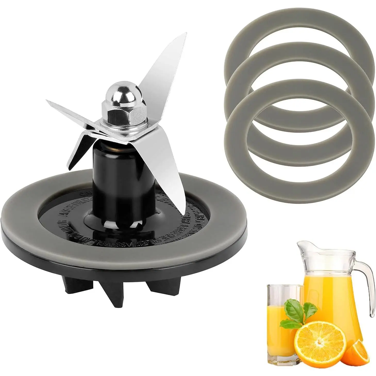 Blender  Assembly with 3 count Blender Gaskets,Fit for  CBT-500, SB5600, CB600