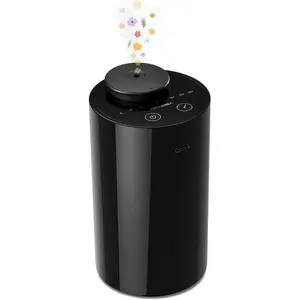 Waterless Diffuser for Essential Oil, Car Diffsuer, Battery Operated Nebulizer, 0.7 Fl Oz/ 20mL, Mini Scent Air Machine, 3 Timers & 3 Mist Levels for Home, Room, Car, Office - AN6 Black