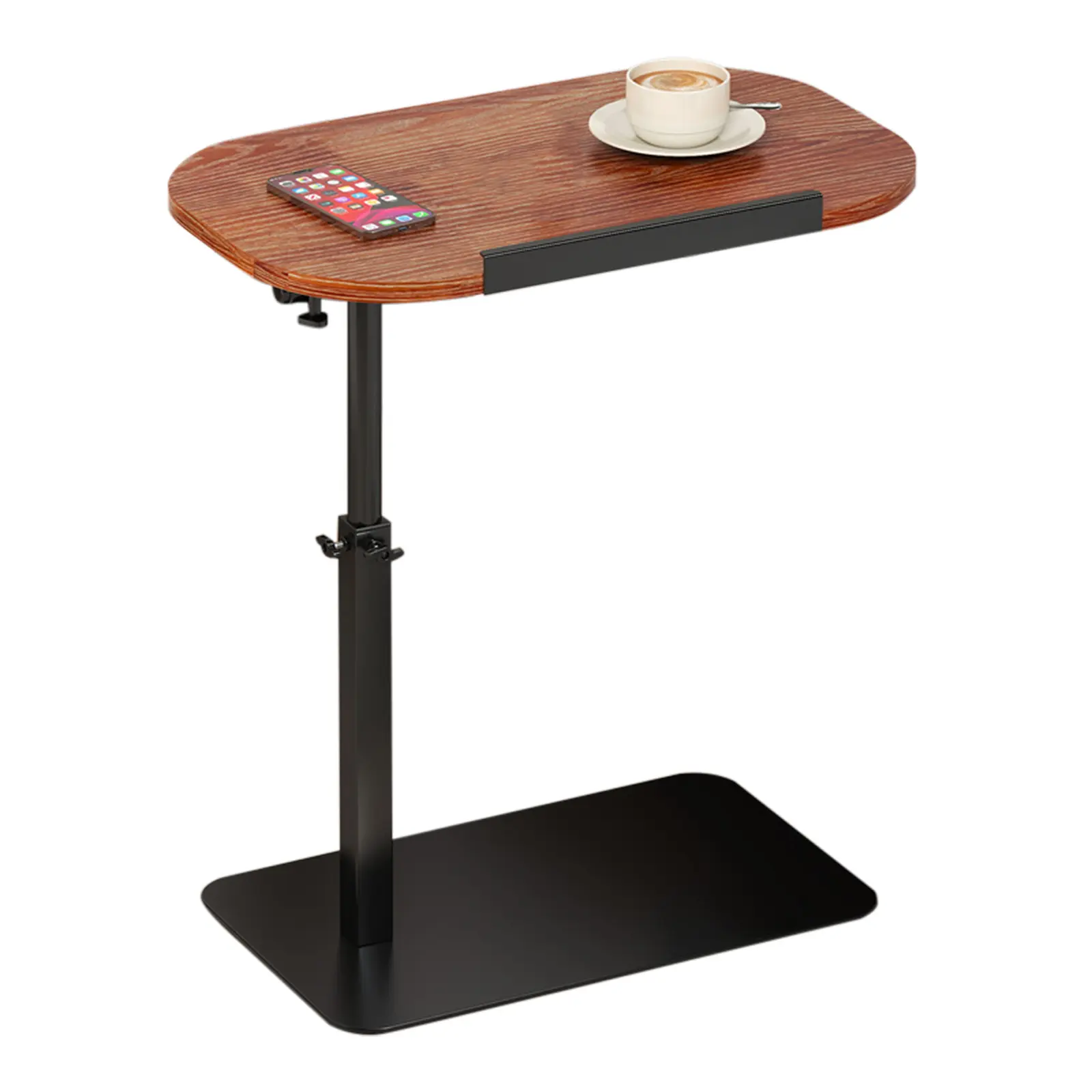 Adjustable C-Shaped Outdoor Side Table – Modern Minimalist End Table with Sturdy Metal Base – Folding Snack or Laptop Tray for Patio, Sofa, or Bed – Space-Saving Accent Table – For Living Room, Office, or Small Spaces