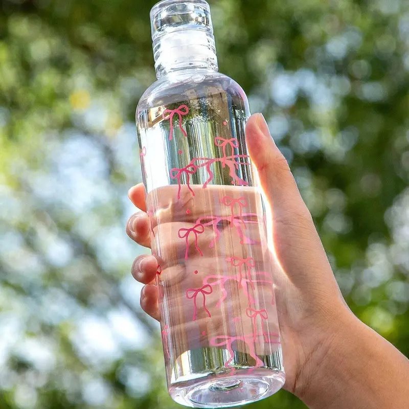 Large Capacity Plastic Water Bottle with Measurement Scale, 1 Pack Summer Sports Drinking Jug, Travel Water Bottle, Portable Water Cup for Home Office School Plastic Bottles