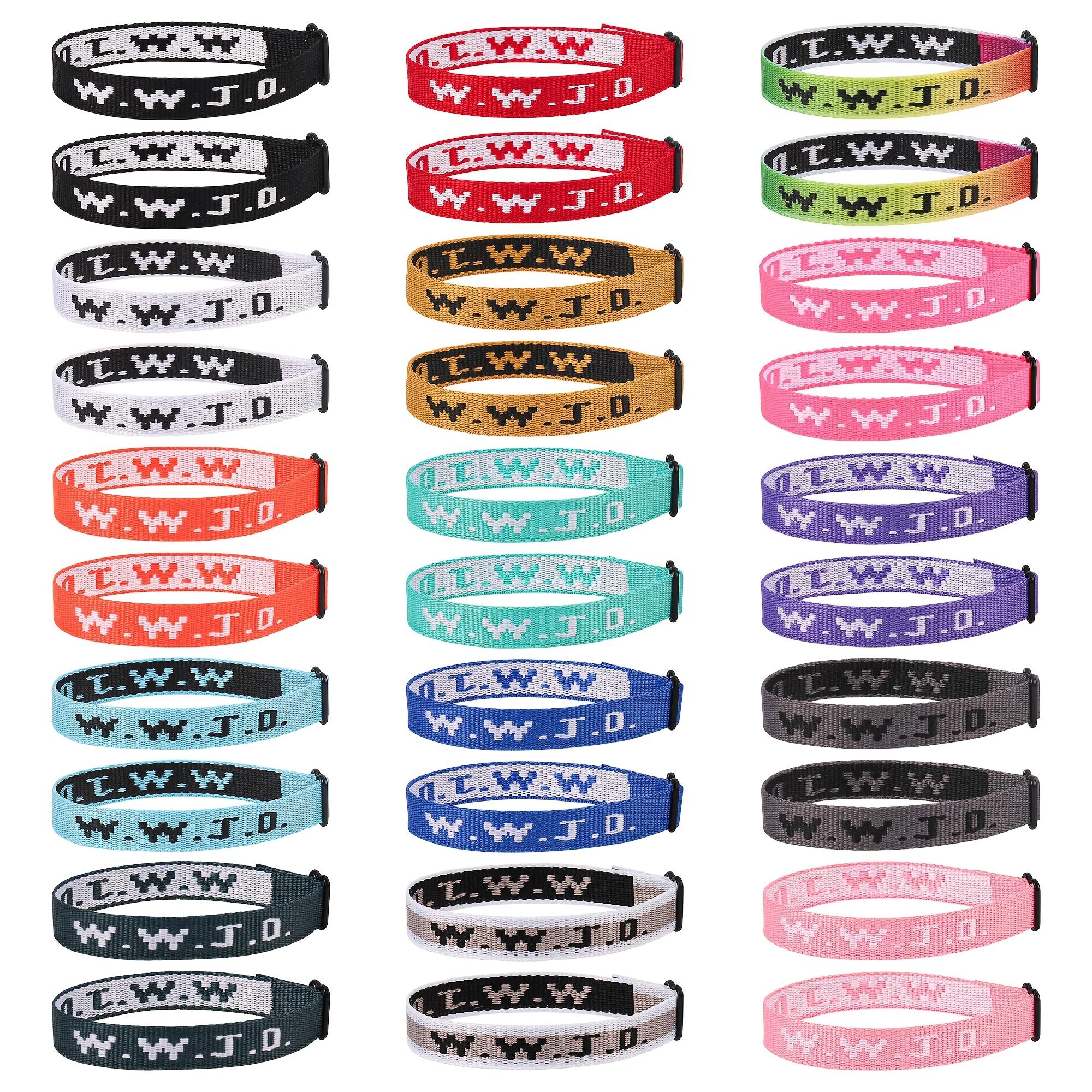 30pcs WWJD Adjustable Bracelets |   Christian Wristbands Gifts, Vintage & Classic Style, Synthetic Fiber Rope, Ideal for Gift-giving and Party Occasions, All Seasons Fit