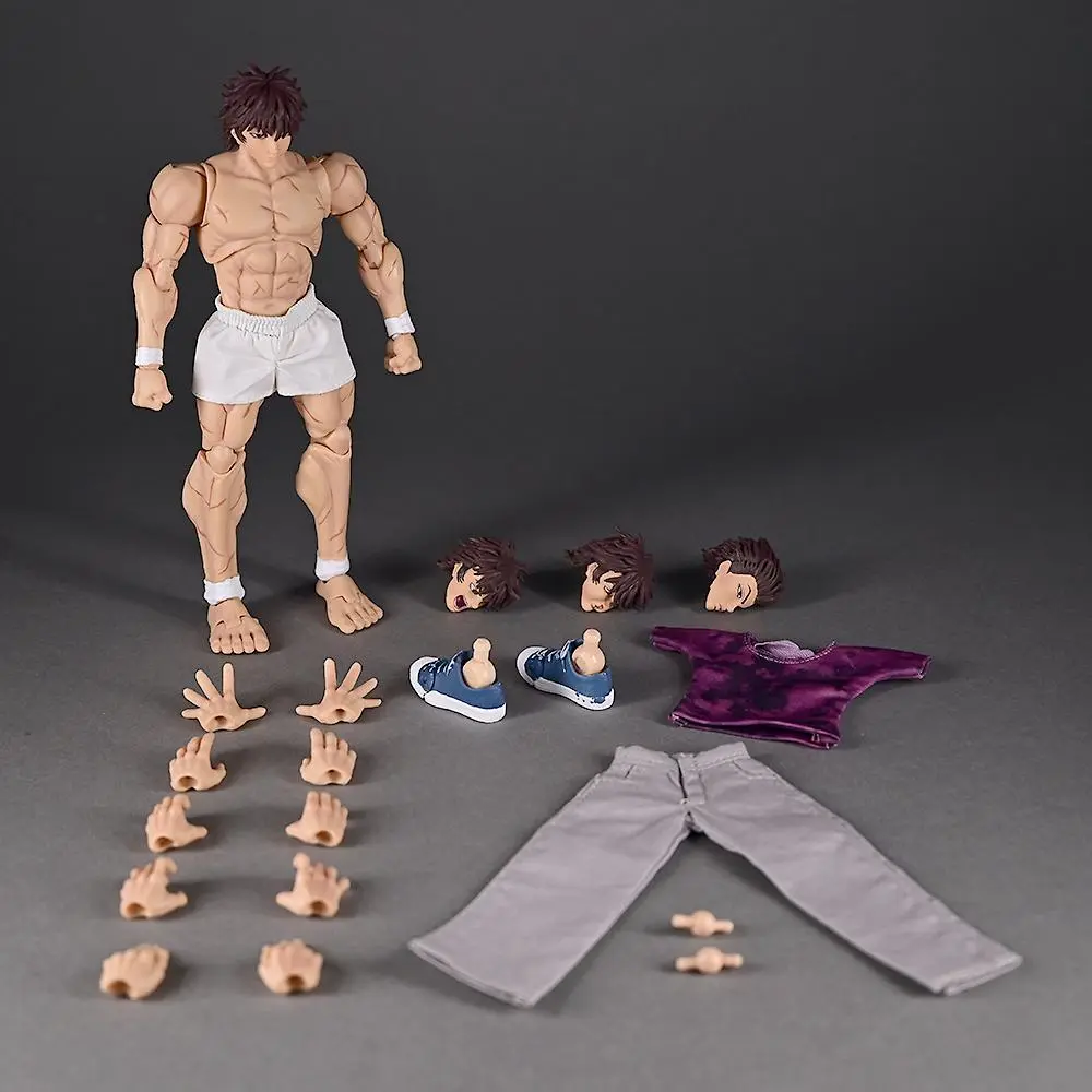 High Quality Articulated Hanma Baki Action Figure Toy Set (2 Pcs), 17cm Anime Collectibles, Movable Figurines for Toys & Hobbies DIY Supplies