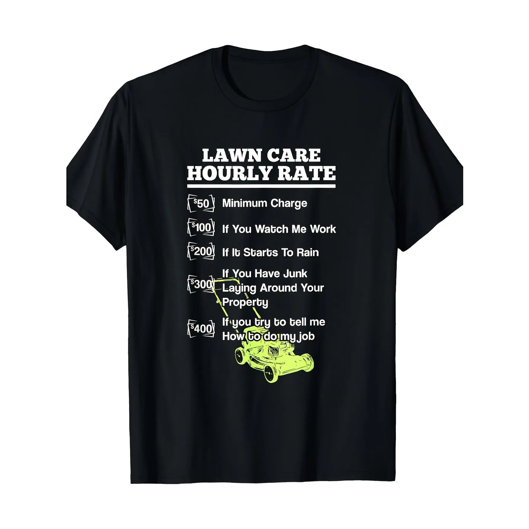 Lawn Care T-Shirt for Lawn Mowing & Landscaping - Heavy-Duty Sm Unisex Crew Neck Short Sleeve Lawn Mower Grass Print Comfortable Outdoor Shirt Landscapers Lawn Service Professionals Same Style for Men and Women 2026 Summer Short-sleeved Printed