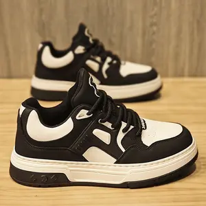GGOR Men's Shoes 2026 New Spring Collection, High-end Versatile Black and White Panda Sneakers, Student Sports Casual Trendy White Shoes