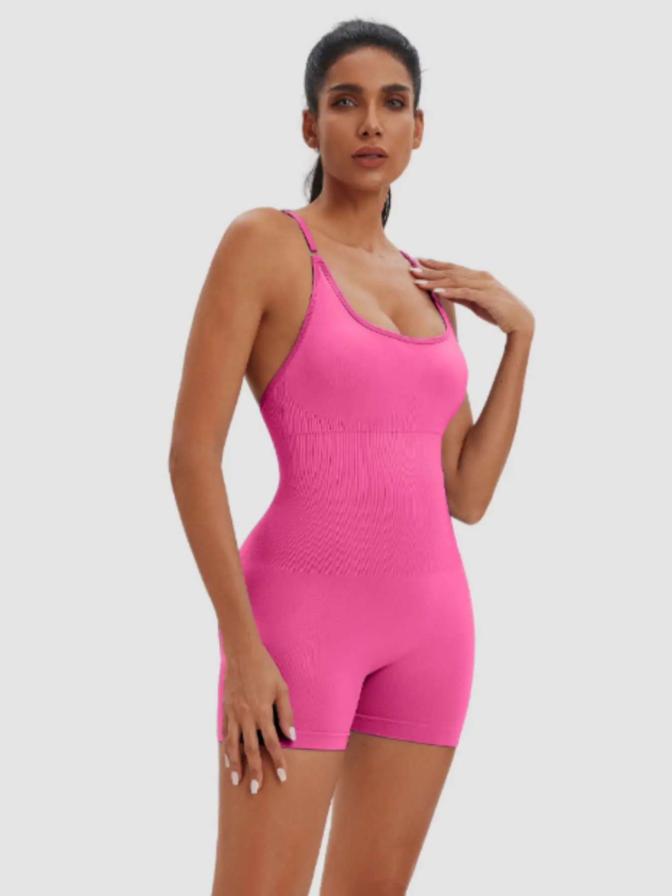 Women's Seamless Sexy Peach Butt Yoga Jumpsuit, Quick-Dry Fitness Workout, Backless Yoga Wear, One-Piece Sportswear, Tight Fitting Jumpsuit