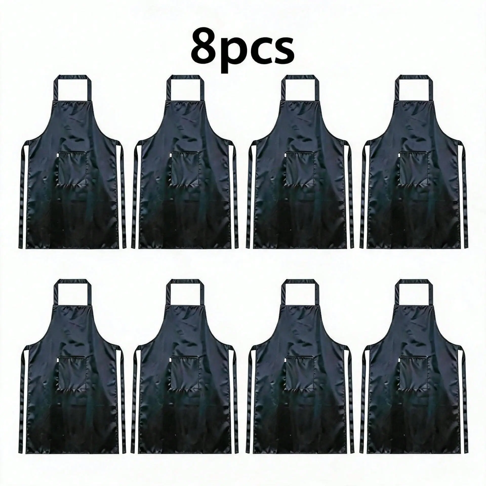2/4/8pcs PVC Waterproof Apron, Unisex, Durable, Suitable For Kitchens, Machine Work, Cleaning, And Parties Such As Halloween. men chef apron