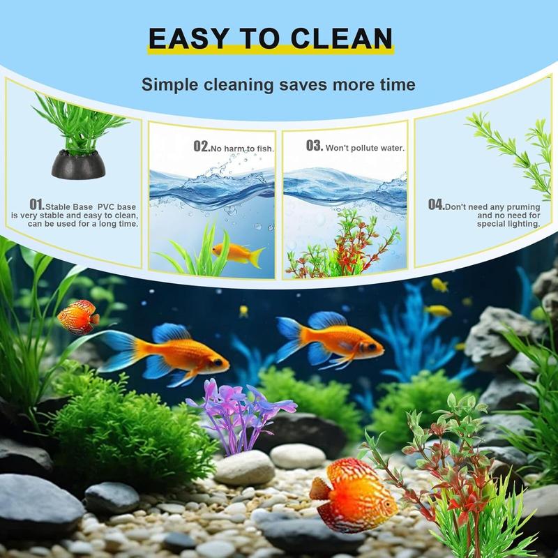 30 count Aquarium , Green Fish Tank , Artificial Aquarium Fish Tant Decor , Plastic Water Grass Fish Tank Decorations