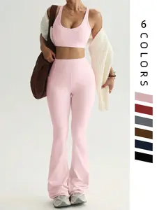 Women's Solid High Waist Pocket Sports Leggings, High Waisted Leggings, Casual Comfy Breathable Tummy Control Skinny Pants for Gym Workout Running, Ladies Sportswear for All Seasons, Solid Flare Leggings, Stretchy Soft Leggings