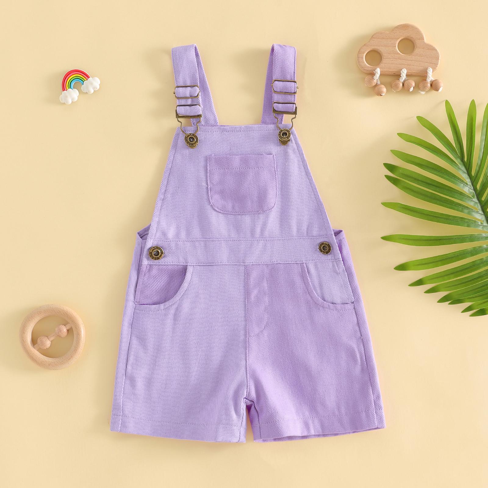 Imcute 90's Style Toddler Overalls Shorts Babby Boy Girl Suspender Romper Contrast Color Sleeveless Jumpsuit with Adjustble Shoulder Strap