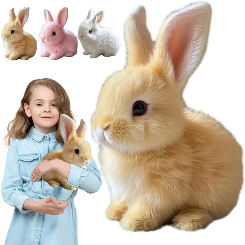 Realistic Bunny Toy Electronic Toy Bunny Simulated Rabbit Doll Jumping Twitching And Shaking Ears Toys Easter Children's Gifts