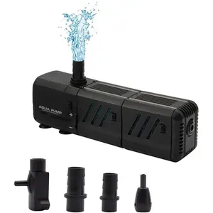 400GPH Submersible Water Pump (1500L/H, 15W) with Filters and Water Nozzles, Ultra Quiet for Aquarium, Fish Tank, Pond, Fountain, Hydroponics