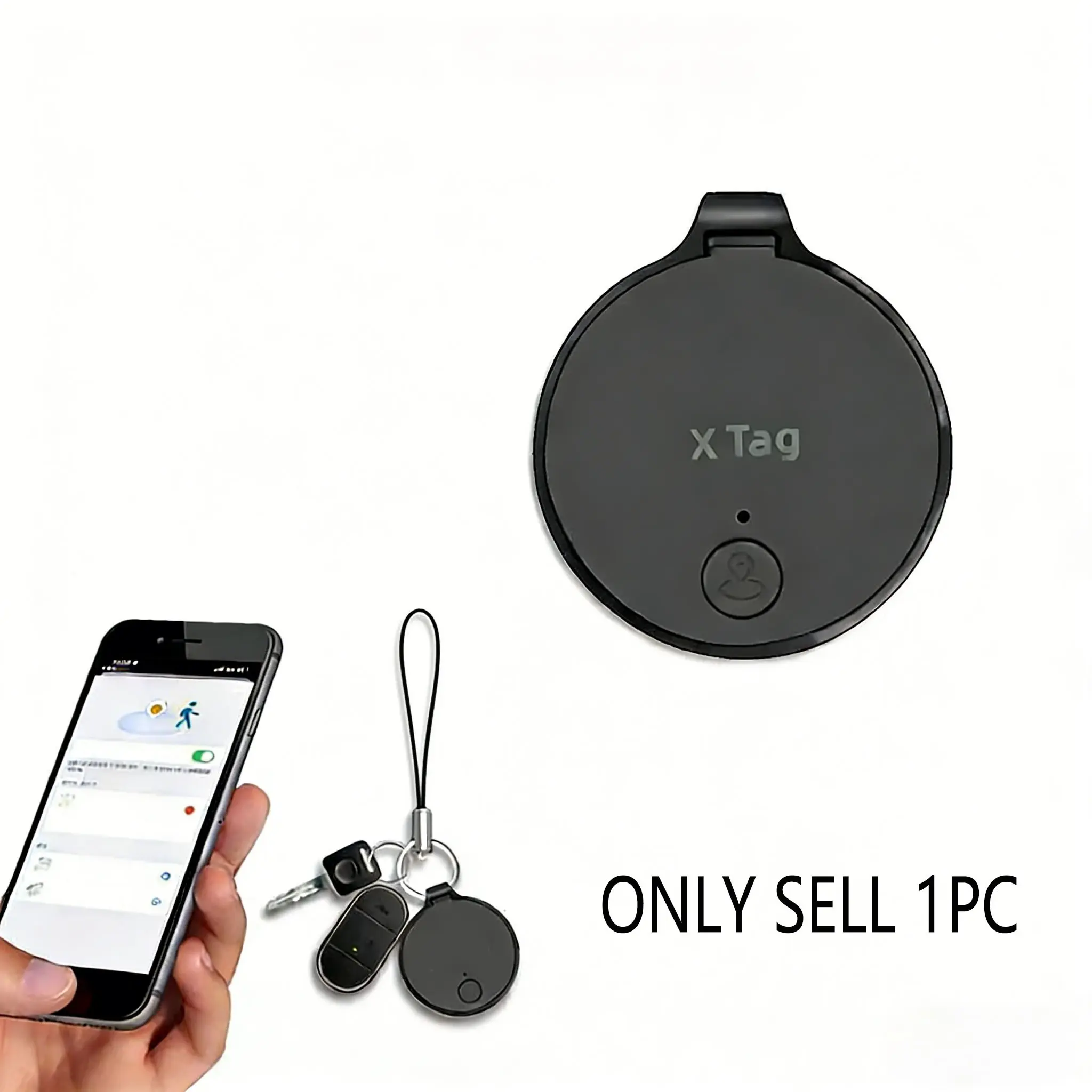 GPS Locator for iOS Phone, Find My Bte Tracker, Anti-Loss Device, Global Positioning, Remote Search, Precise Location, Track Keys, Vehicles, Wallets, Luggage, Pets
