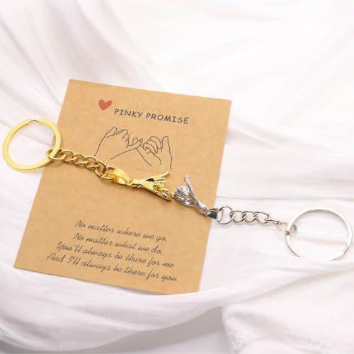 2pcs  Promise Gift Matching Gifts for Him Her  Best Friend fmaily Matching Keychains for Gifts
