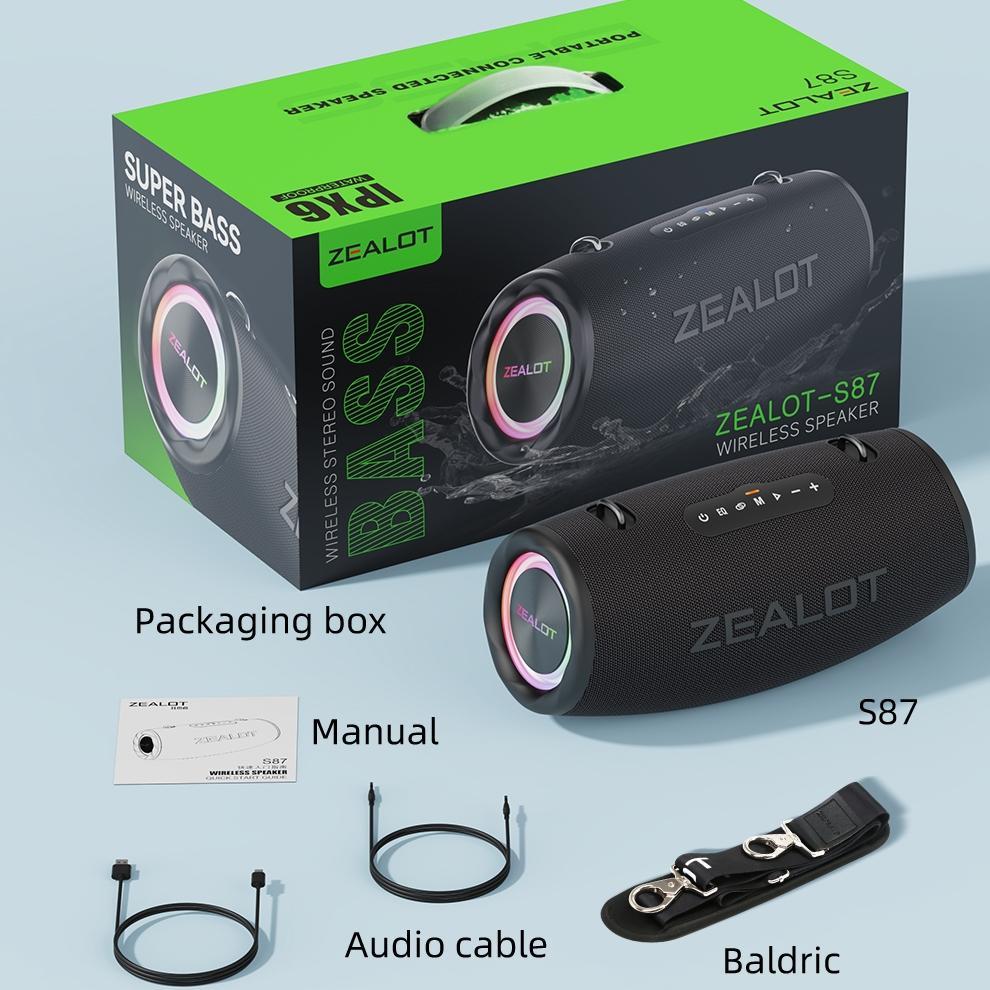 ZEALOT-S87 ワイヤレススピーカー 16000mAh Zealot S87 Bluetooth-compatible Speaker, Wireless Speaker, 80w