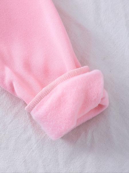 Girls' Long Sleeve One-Piece Jumpsuit, Casual Fitted Design, Thick Fabric for Fall & Winter, Comfortable Kids Clothing, Girlclothes