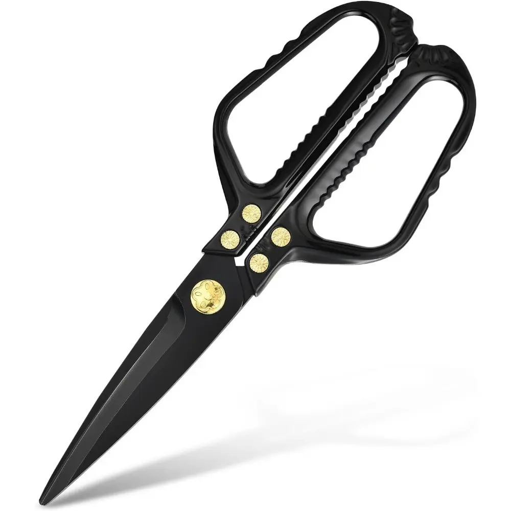 Kitchen Scissors with Stainless Steel Titanium Coated Blades, Multi-Purpose Cooking Shears for Food, Poultry, Meat, Herbs, Dishwasher Safe