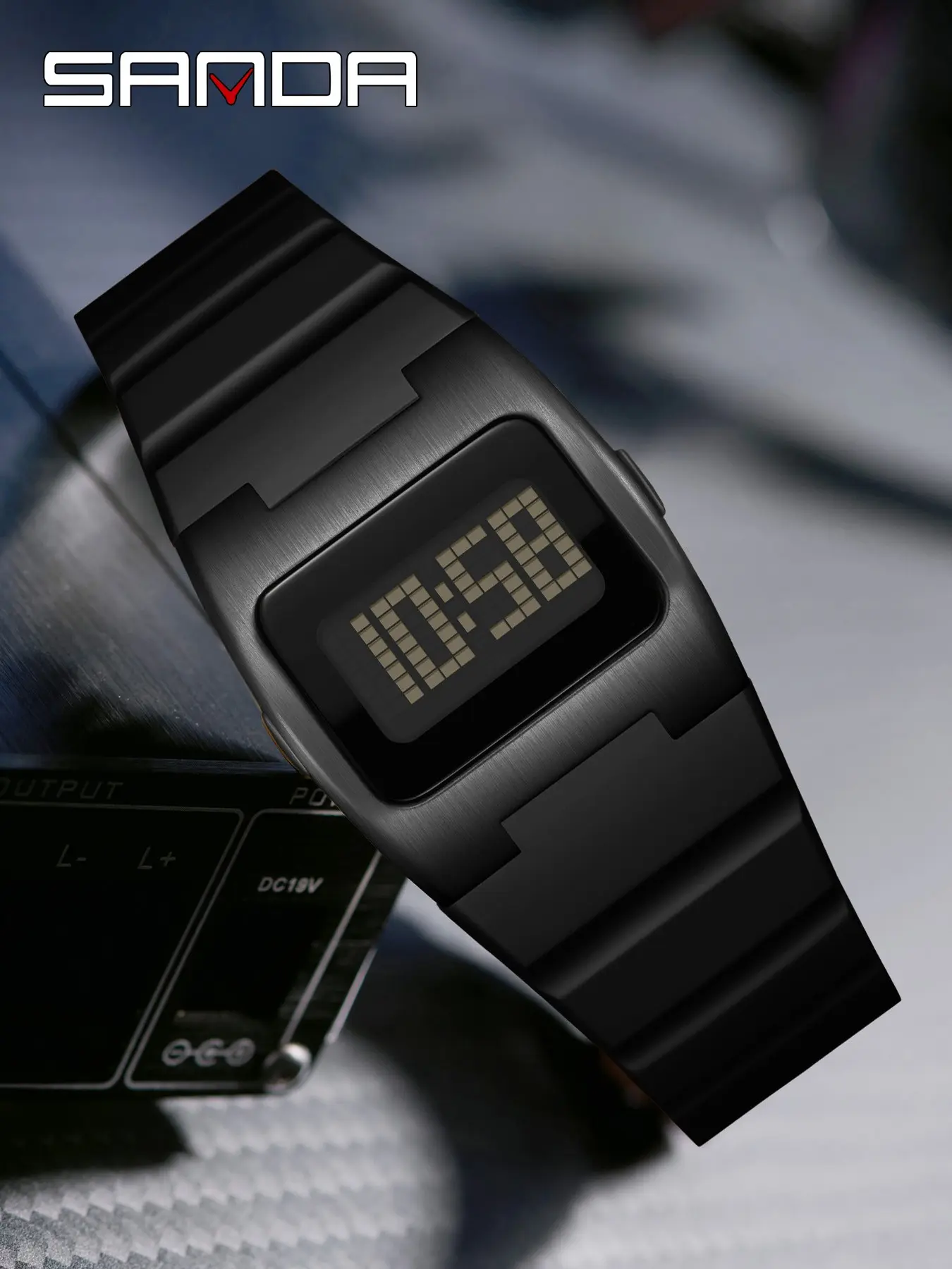 Sanda Fashion Square Sports Watch, Waterproof Luminous Multifunctional Wristwatch, Analog-Digital, Perfect Birthday & Festival Gift