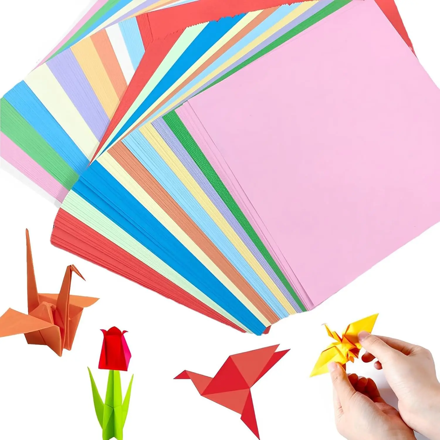 100 Sheets Coloured Paper 6 x 6 inch -  70gsm Coloured A4 Paper  in 20 Colour  Copy Paper Pastel Paper for DIY Arts & Colorful Projects