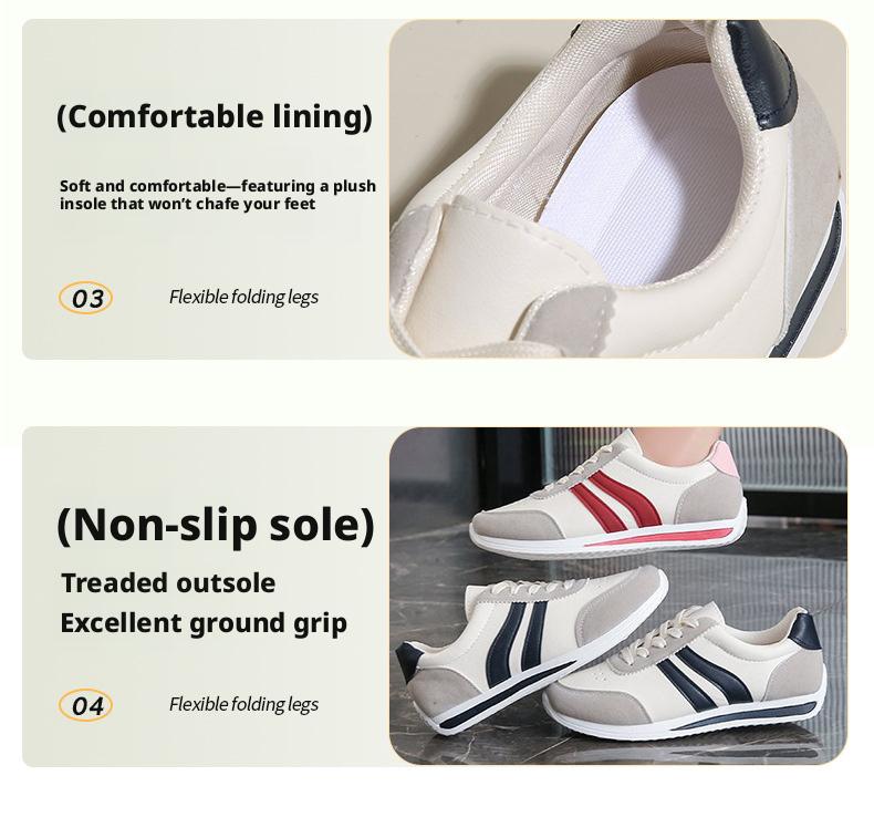 New women's lace-up casual sports shoes, soft-soled running shoes, flat non-slip women's shoes