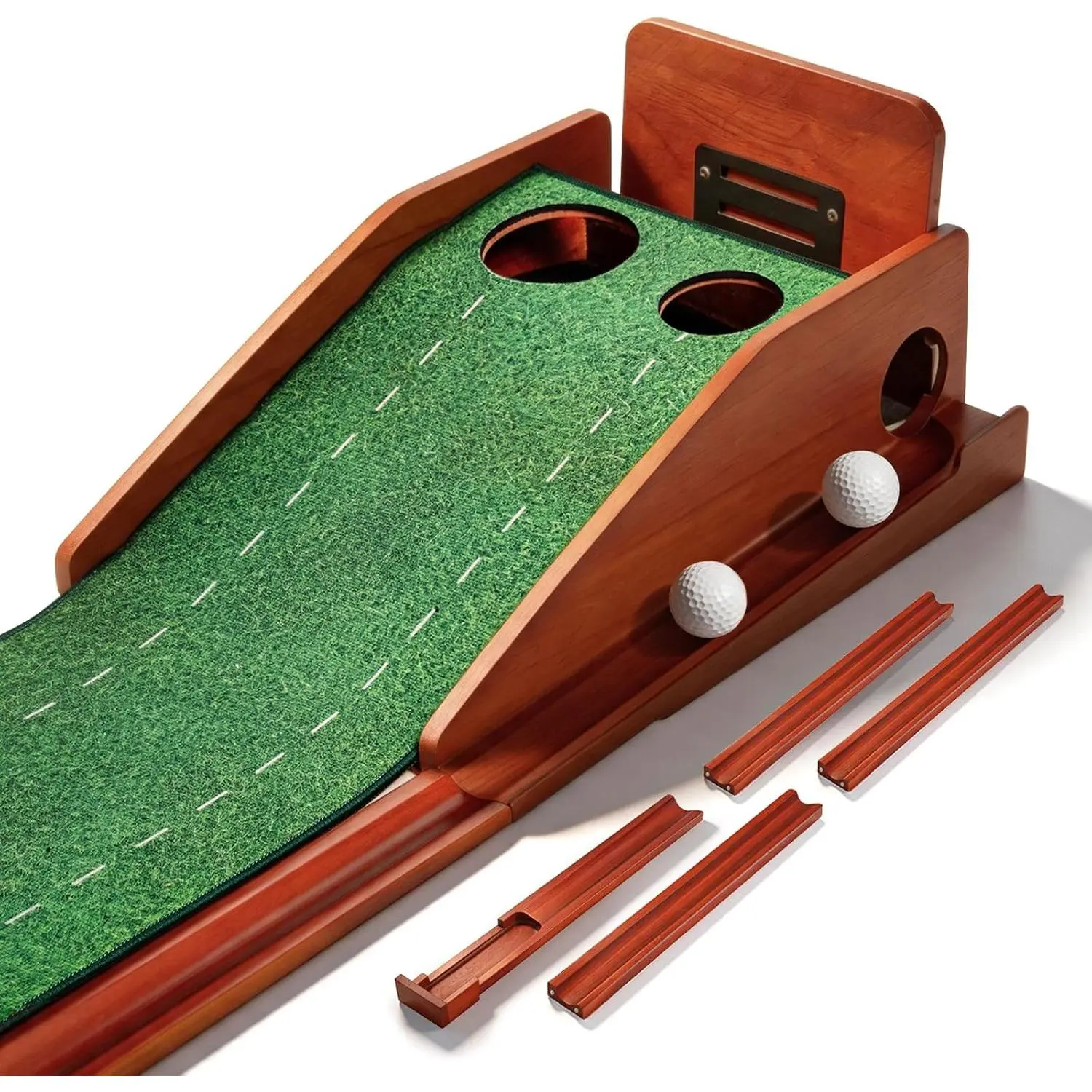 Golf Putting Mat with Three Levels and Distance Markers for Indoor Practice | Auto Ball Return, 3-in-1 Putting  with three levels for , office, backyard, or indoor golf practice