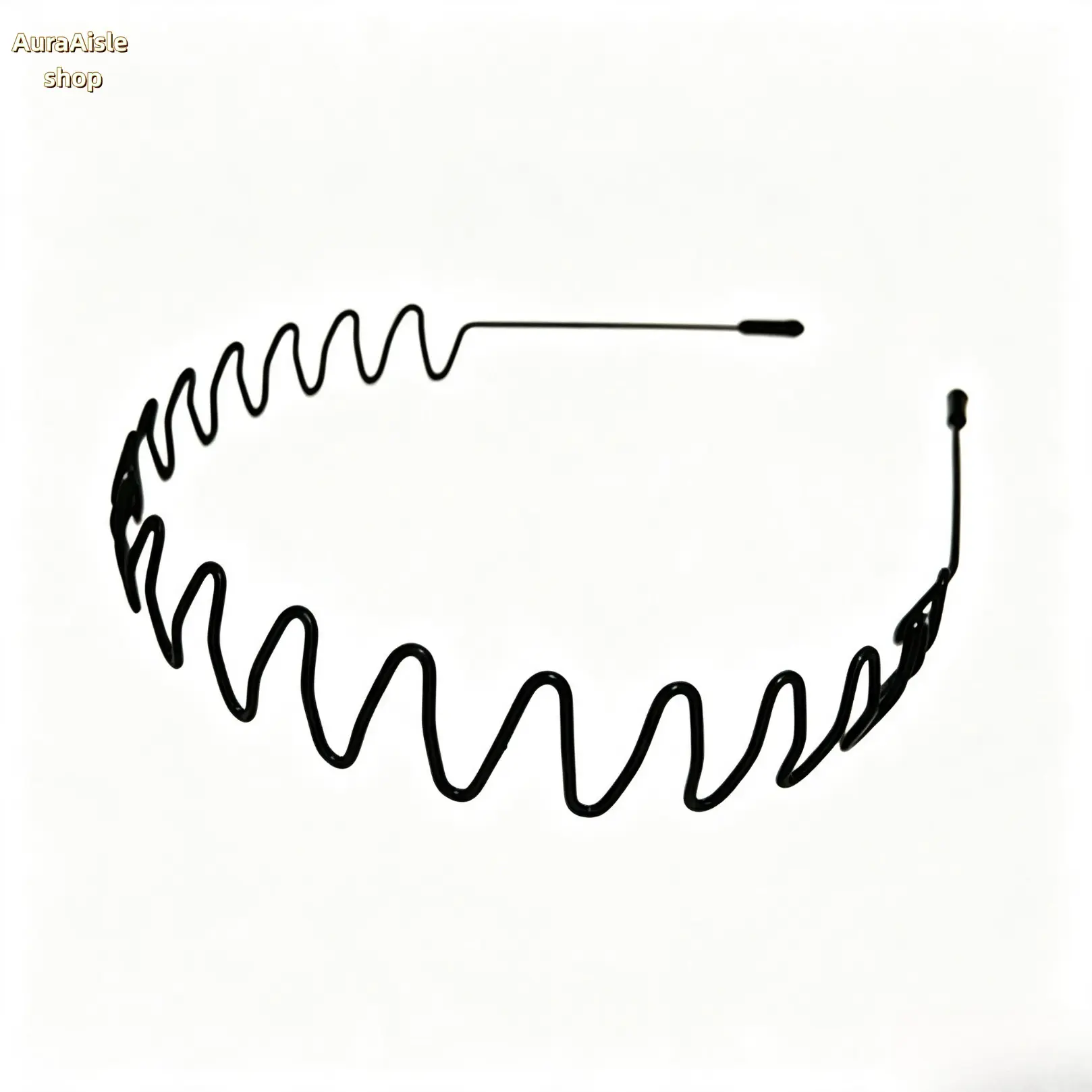 Minimalist Wavy Metal Hair Hoops, Non‑Slip Flexible Hair Bands For Sports Daily Use, Unisex Fashion Hair Accessories, Practical Gift Option For Different Occasions