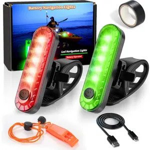 Kayak Navigation Lights Battery Operated Waterproof for Night Kayaking & Paddle Board Marine Safety Lights for Pontoon Boat Dinghy