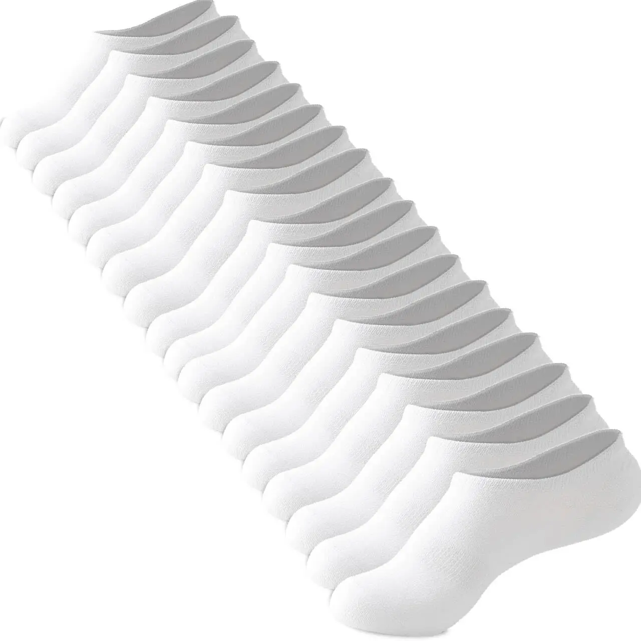 16-18 Packs No Show Socks Invisible Socks Men Women Cushioned Low Cut Ankle Sock  Running Gym Hiking (8-9 Pairs)