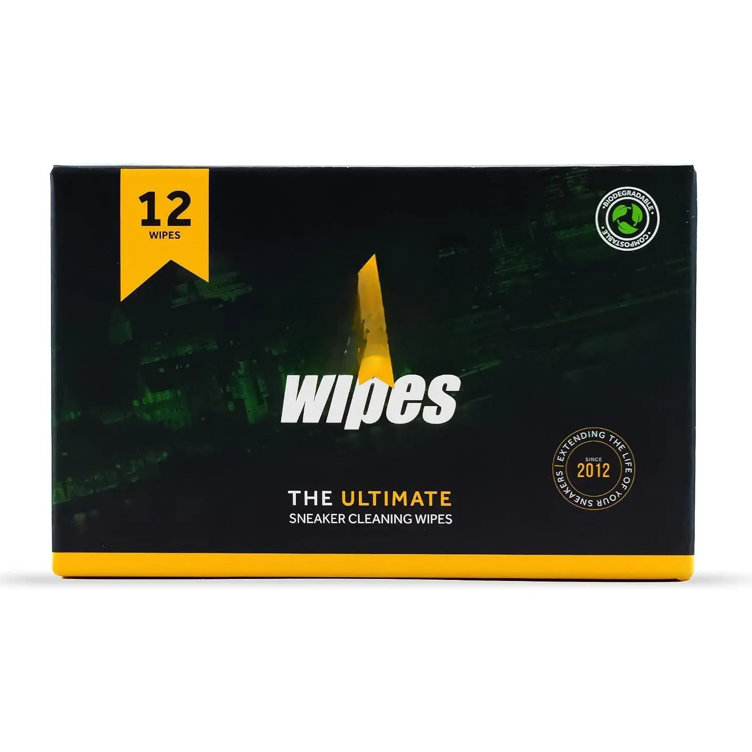 Shoe Wipes - , -Sided Sneaker Cleaning Wipes for Quick Dirt & Scuff Removal - Individually Wrapped (Pack of 12)