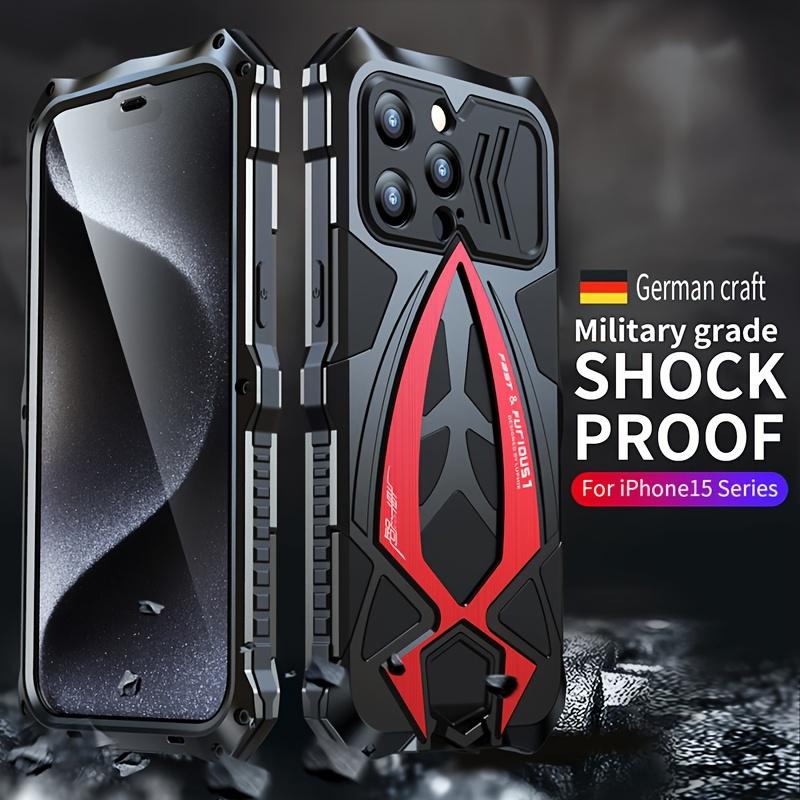 for IPhone 17 16 15 14 13 Pro Max 12 Xs 11 8 Plus Case XR SE3 SE2 Mini 7 Drop Triple Protection Phone Case Ultra-Durable Aluminum Alloy Camouflage Shockproof