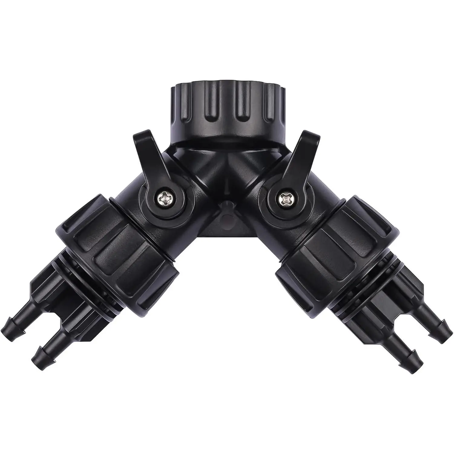 1/4 Inch Drip Irrigation Tubing to Faucet Adapter Connector, 2 Way Y Splitter for 3/4" Inch Garden Hose to 1/4 Inch Drip Irrigation Hose
