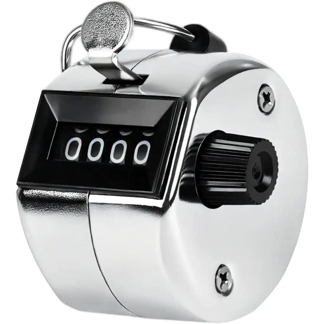 Metal Handheld Tally Counter, Clicker Counter with 4 Digit Display | Hand Mechanical Counter for Counting, Golf, Baseball, Knitting, Coaching, Fishing and Laps
