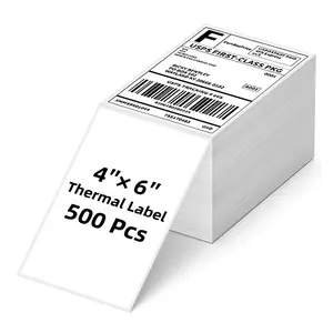 500 Sheets 4x6 Inch Thermal Labels, Waterproof Oil-Resistant, Strong Adhesive, High-Quality Printing, Ideal for Ecommerce Logistics