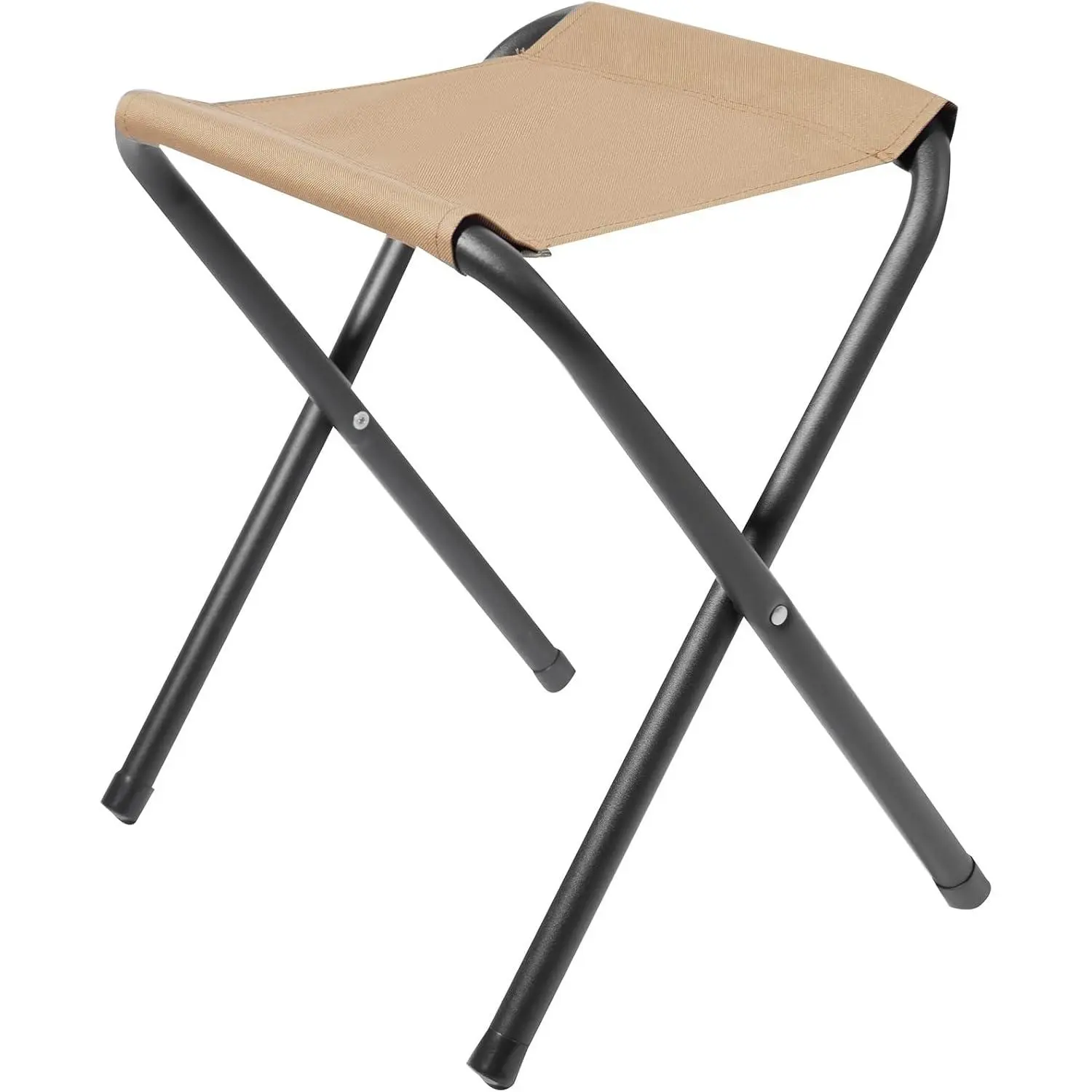 Compact Folding Camping Stool with Polyester Seat and Steel Frame, Lightweight Outdoor Chair for Adults Supports up to 220 lbs for Fishing and Hunting, Supports Up To 220 Pounds