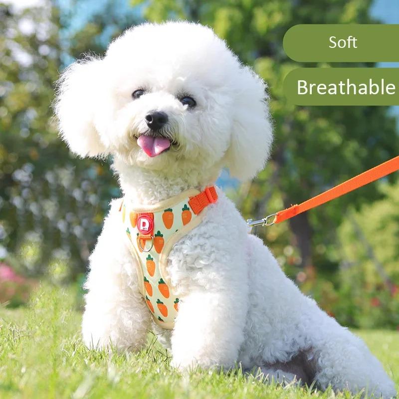 Comfortable Vest Style Dog Harness for Small Breeds - No-Pull Breathable Pet Harness with Leash  Dog Accessories