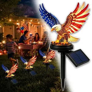Personalized Solar Eagle Garden Light, America 250th Anniversary Solar Powered Garden Light, Eagle Gardens Stakes Outdoor Decor, Patriotic Memorial Day Decor