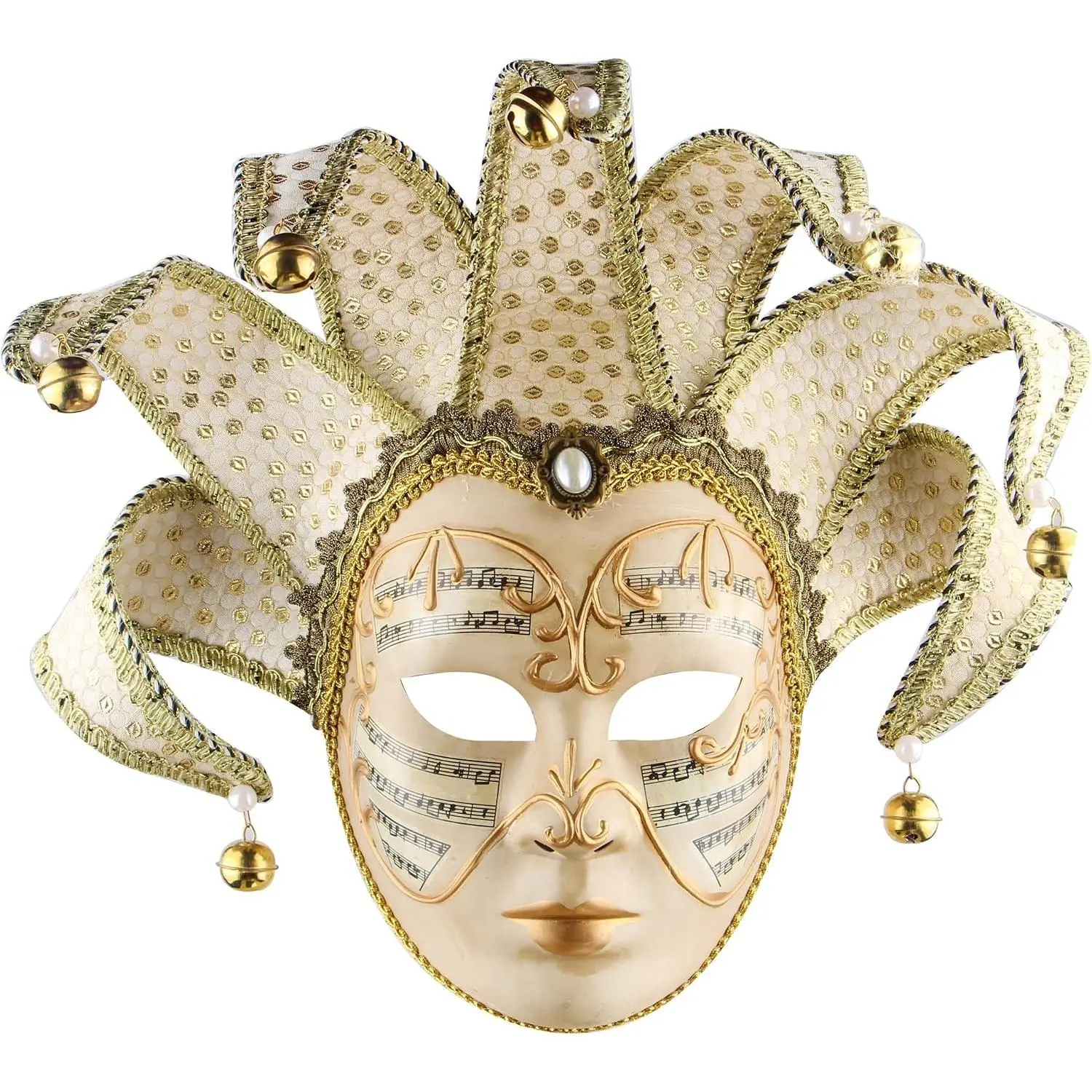 Venetian Jester Mask for Masquerade Music Carnival, Wall Decor Art Collection