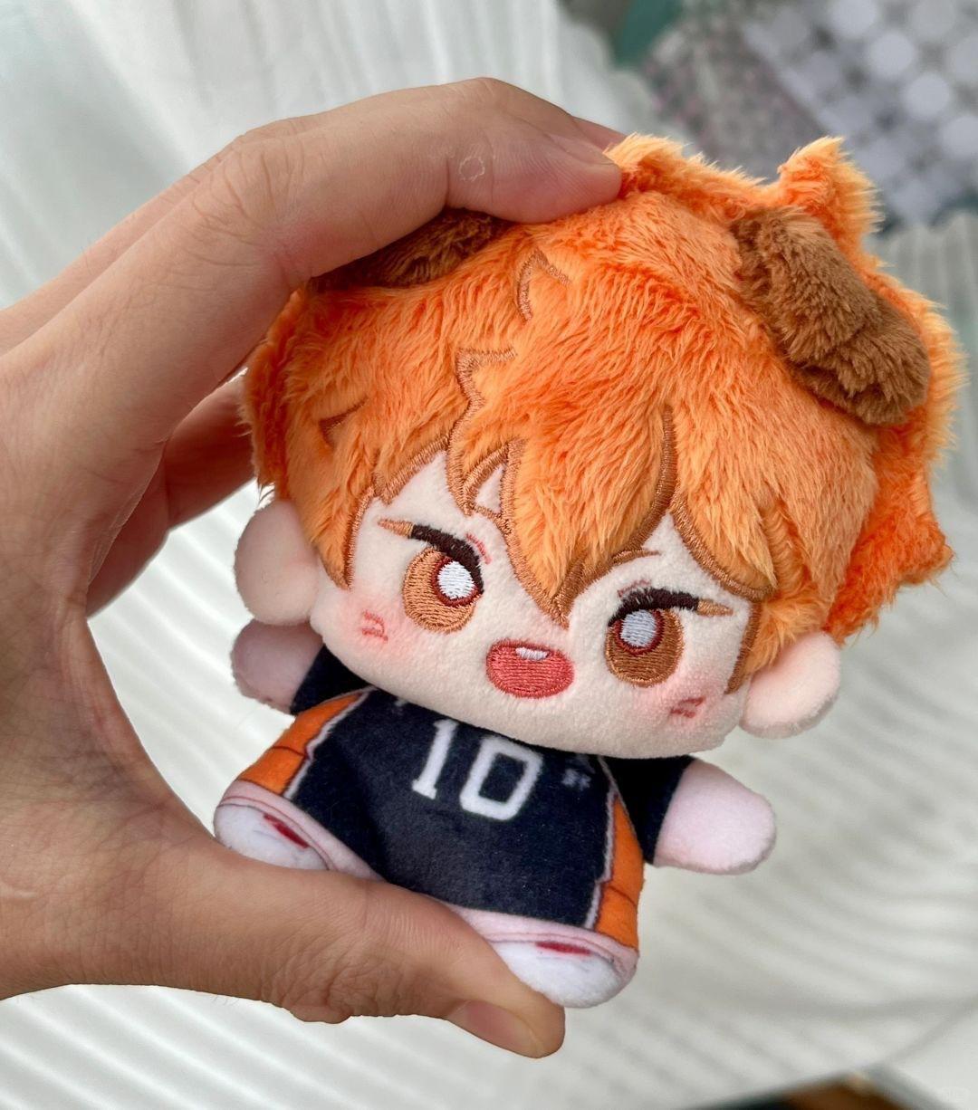 Kawaii New10cm Haikyuu Plush Toy Hinata Shoyo Keychain Tobio Kageyama Yu Nishinoya Bag Pendant Mini Volleyball Stuffed Doll Gift