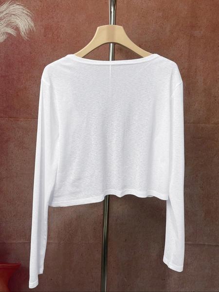 Women's Casual Solid Color Long Sleeves Short Cardigan, Basic Lightweight Open Front Sweater, Fashionable Ladies' Knitwear for Daily Wear