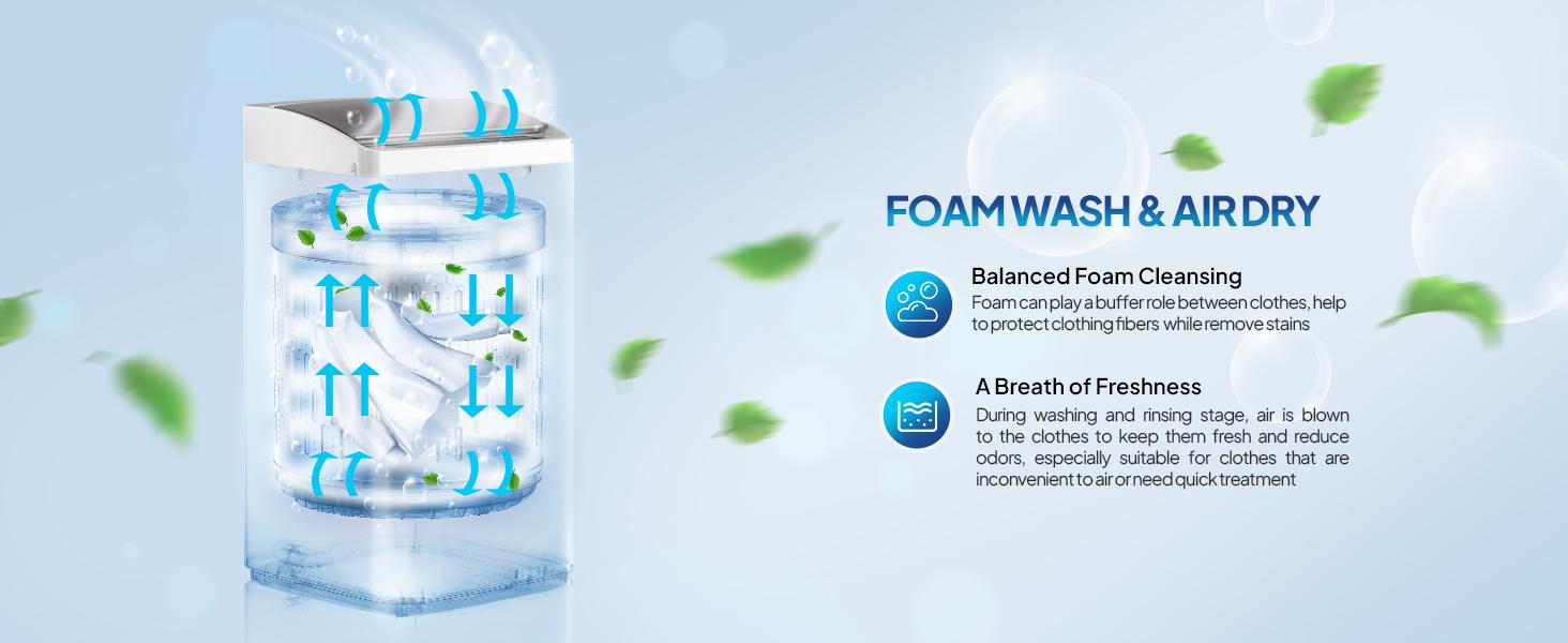 ROVSUN 17.8/25/30LBS Washing Machine, Full-Automatic Portable Washer with Stainless Steel Drum, Electric Laundry Machine, Washer and Spin Dryer Combo with Drain Pump for Home, Apartment, Light Grey