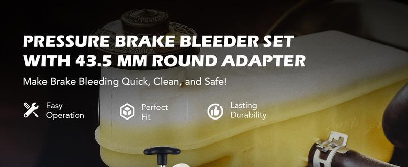 Orion Motor Tech Pressure Bleeder, 2.5L Pressure Brake Bleeder Set with 49.5mm Adapter, 2.6qt Manual Power Brake Bleeder with 500mL Brake Bleeder Bottle Compatible,fathersdaygift Automotive Tire Inflator Car Parts, Limited Time Deal