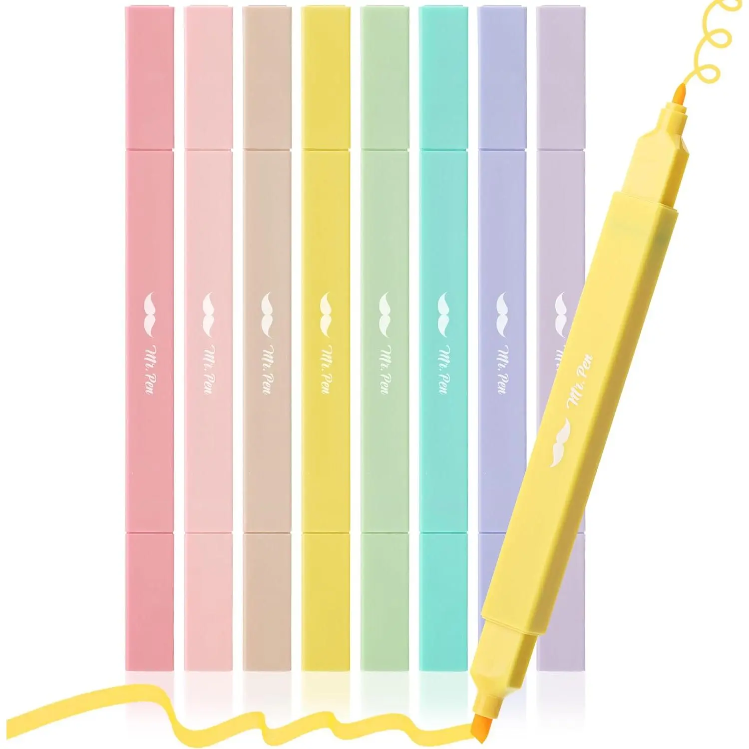 -  Tip Aesthetic Highlighters, 8 count, Chisel & Fine Tip | Cute Highlighters  Colors for Journaling, Highlighting, Underlining,  Dry,  to School Supplies