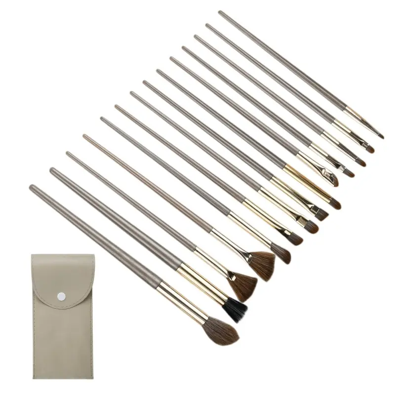 15 Piece Professional Brush Set Makeup Brush Set with Makeup Bag Highlights Contour Brush in Travel Size Brush Set Tools Face Brush Eyeshadow Kit