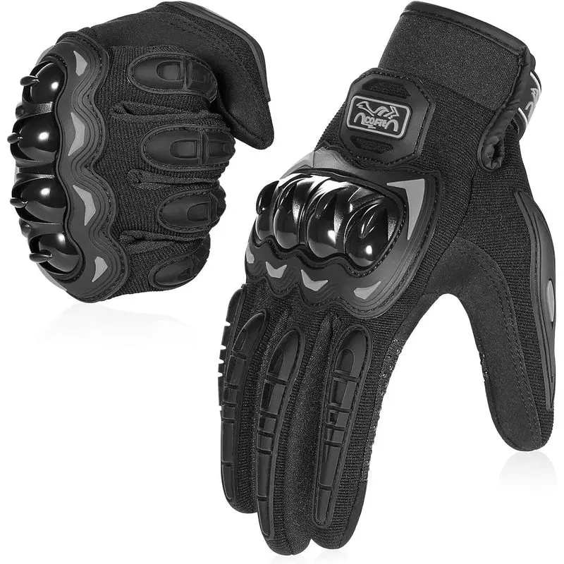 Motorcycle Gloves Breathable, Touchscreen Motorbike Gloves Anti-Slip with Good Grip Hard Knuckles Protection for Men Women Motocross, BMX ATV MTB Cycling, Road Racing