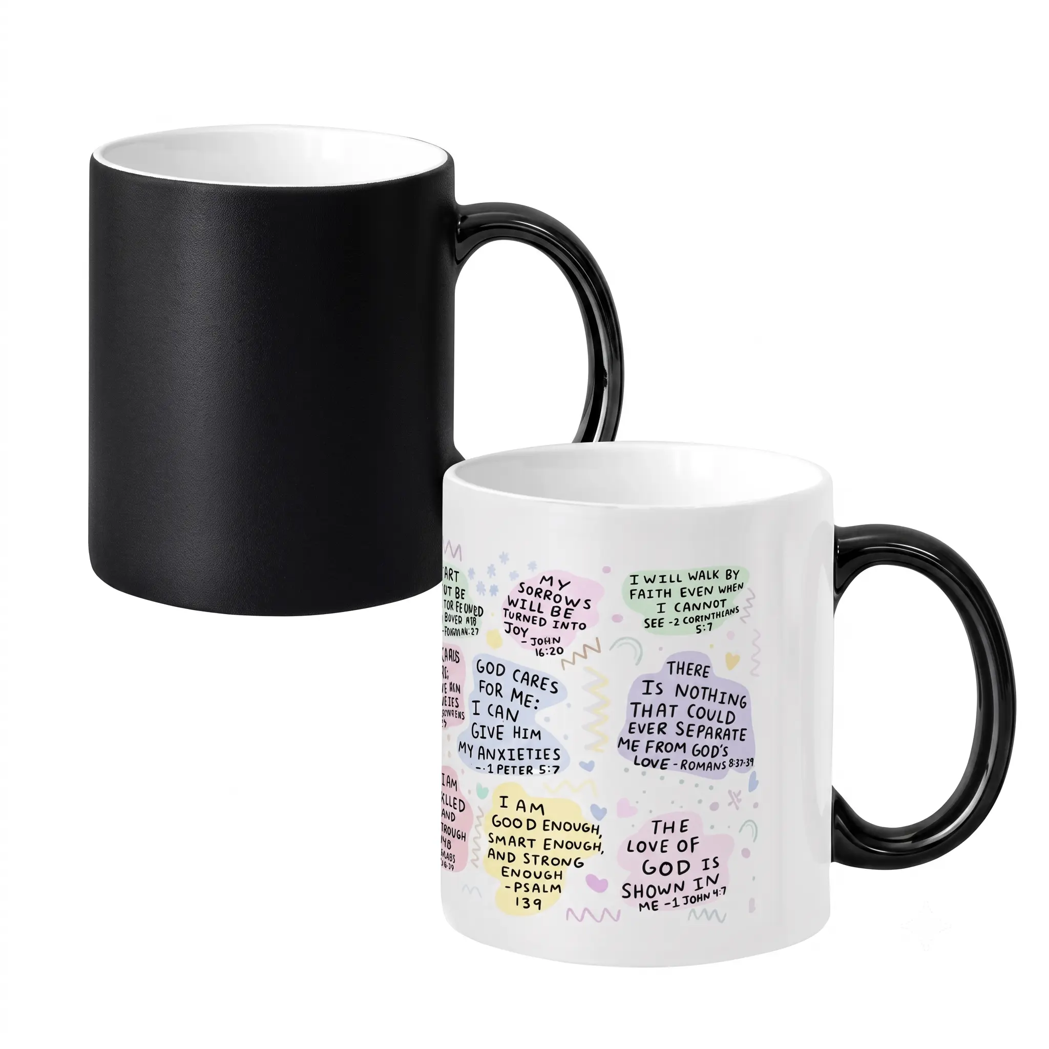 Faith Color Changing Mug - Inspirational "I Am a Child of God" Scripture Coffee Cup, Christian Gift for Women Men, 11oz