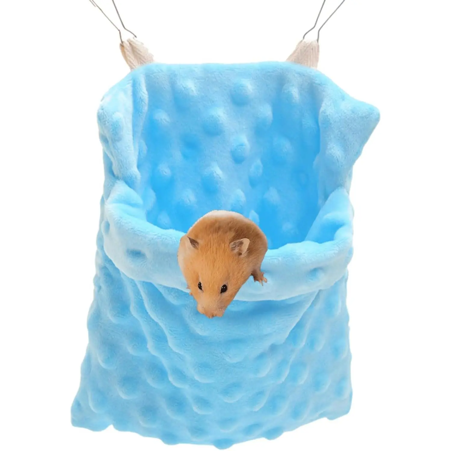 Sugar Glider Bonding Pouch Carrier Bag Sling Sleep Bag with Adjustable Strap for Travel Gliders Ferret Rat Hedgehog Hamster Small Pets (Blue)