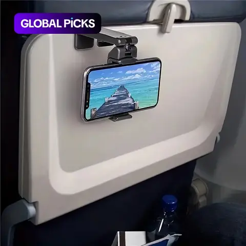 360 Degree Rotatable Phone Holder, 1 Count Universal Multi-angle Adjustable Phone Stand, Cellphone Holder, Phone Accessories for Flying Traveling, Business Trip #GLOBAL PICKS